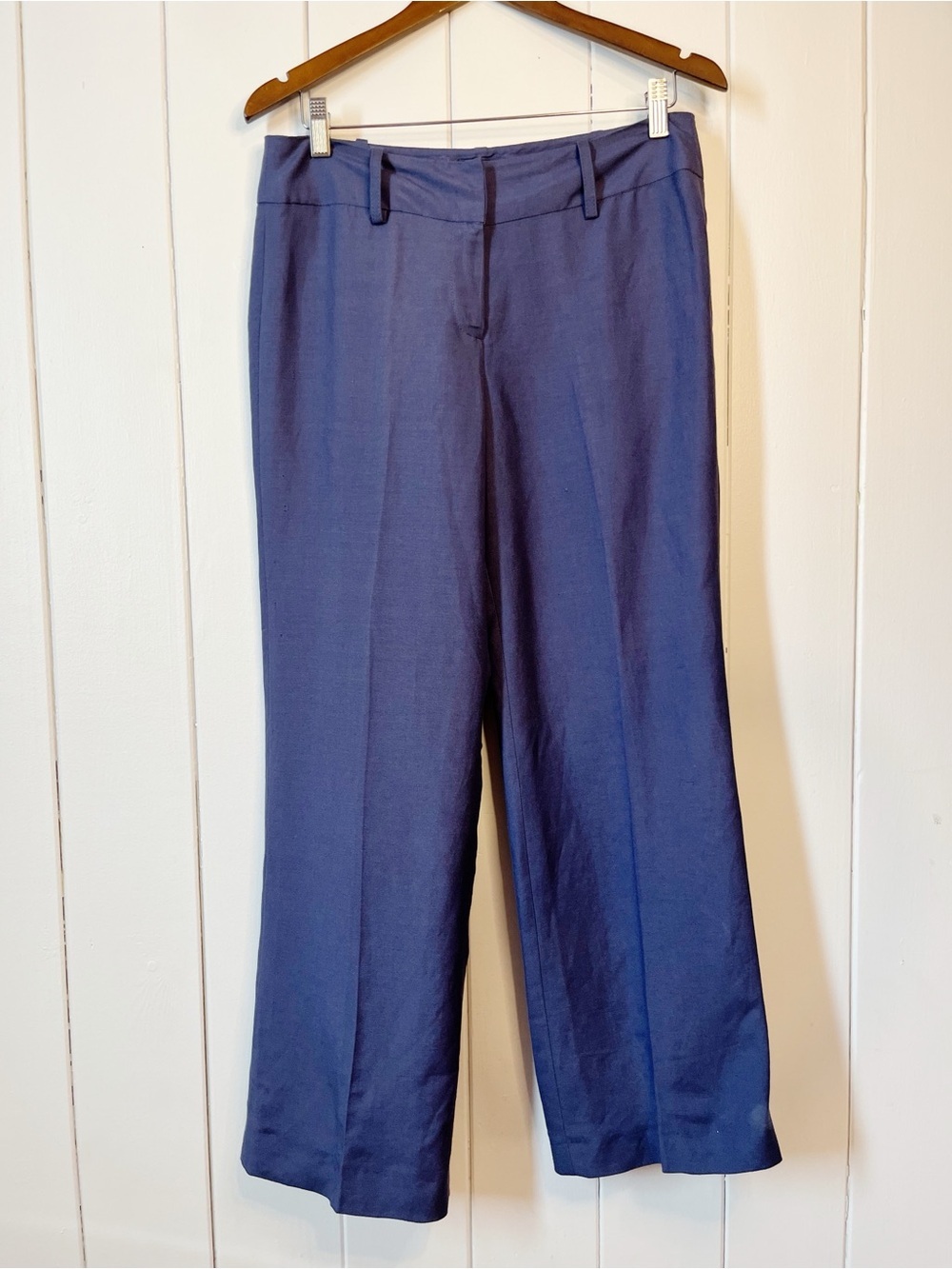 Willi Smith Blue Linen Blend Pants. Size 8.